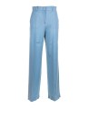 Palazzo trousers in wool canvas