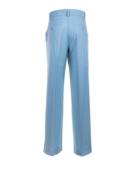 Pantalone palazzo in tela di lana 2