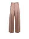 Wide leg trousers in cotton gabardine