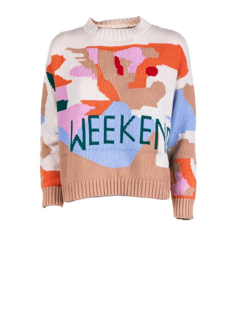 Patterned Cotton Yarn Sweater