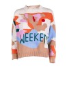 Patterned Cotton Yarn Sweater