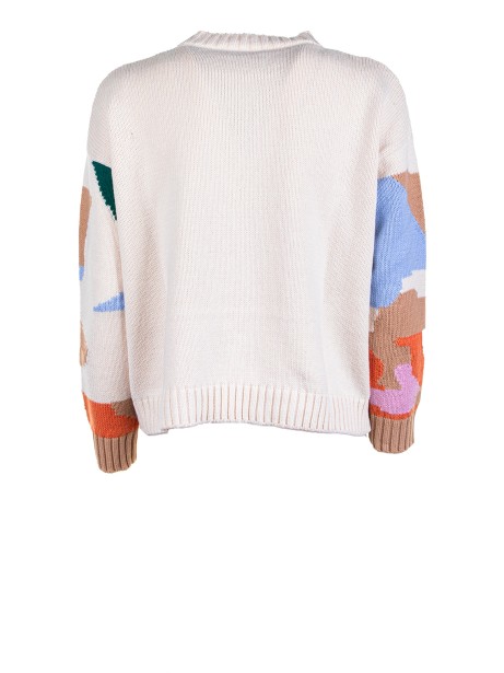 Patterned Cotton Yarn Sweater 2