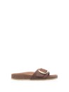 Madrid Big Buckle Slipper in Oiled Leather