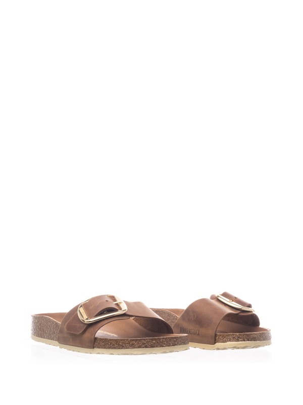 Ciabatta Madrid Big Buckle in pelle oliata