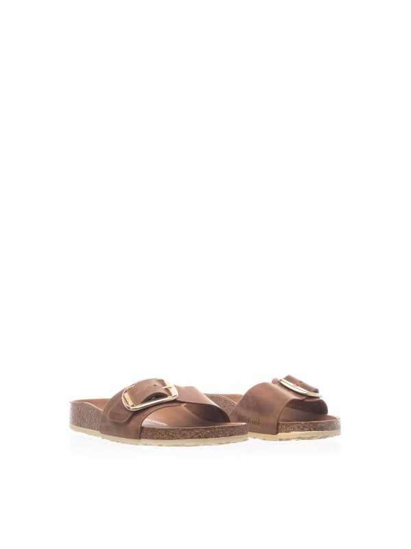 Ciabatta Madrid Big Buckle in pelle oliata