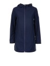 Women's Trench Coat with Zip Navy Blue