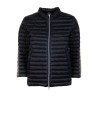 Black Quilted Cape Jacket with Zip