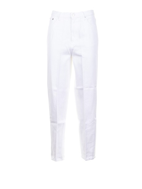 Jeans donna in denim bianco