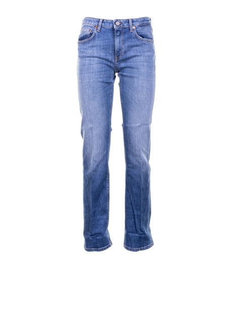 Jeans donna in denim azzurro