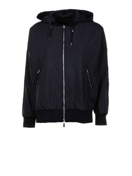 Women's Black Zip Up Hooded Jacket