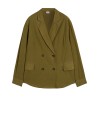 Military Green Double Breasted Jacket