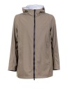 Men's Military Green Trench Coat with Zip and Hood