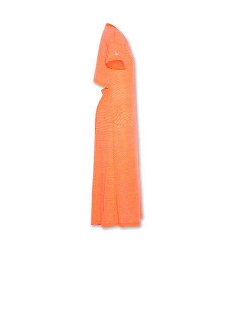 Neon coral girl's dress 2
