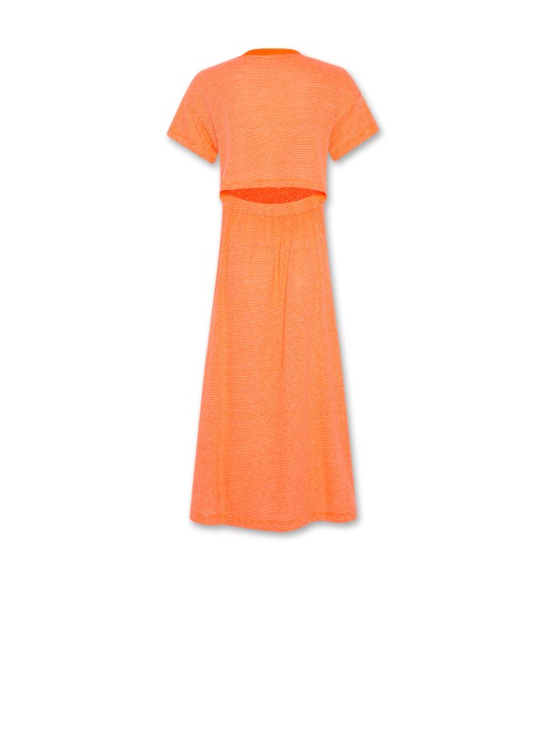 Neon coral girl's dress