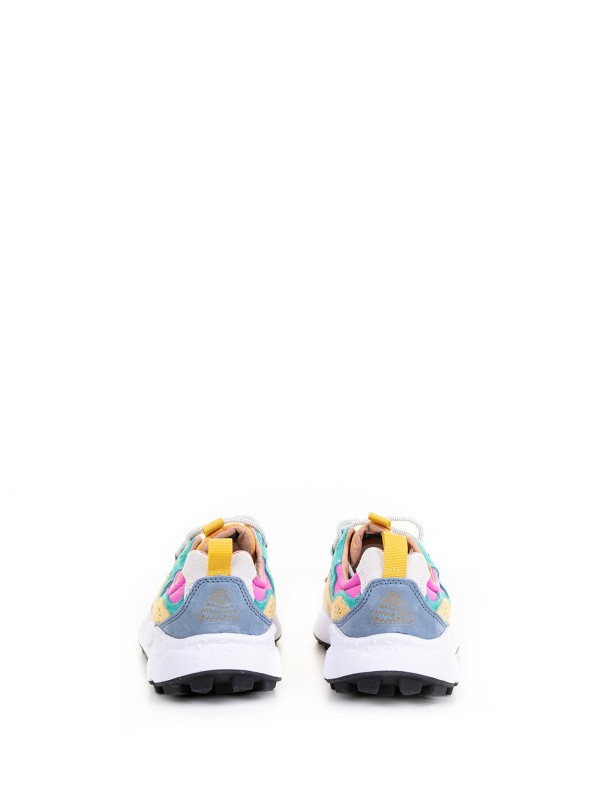 Sneaker Yamano multicolore in nylon e camoscio donna