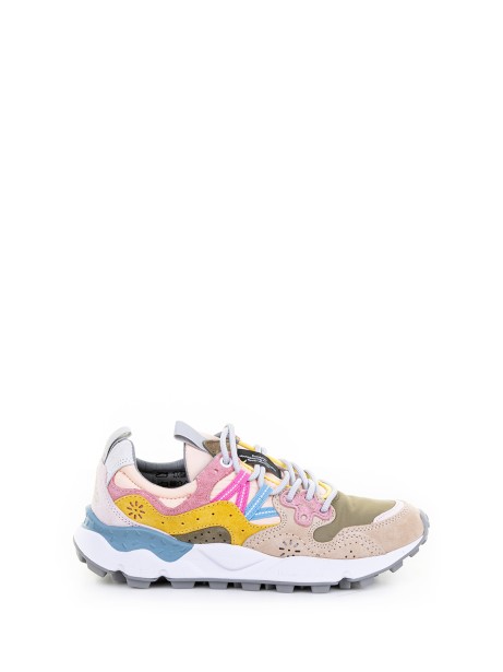 Sneaker Yamano militare in nylon e camoscio donna