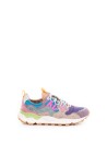 Sneaker Yamano viola in nylon e camoscio donna