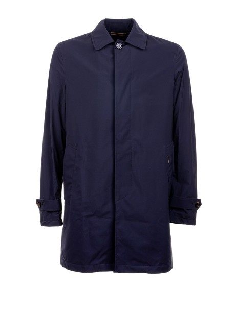 Men's Navy Blue Trench Coat Long