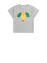 T-shirt grigia cagnolino