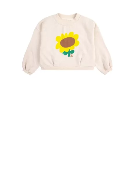 White Sunflower Crewneck Sweatshirt