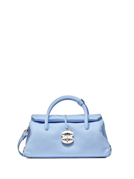 Borsa Dotta Centauro celeste small in leather