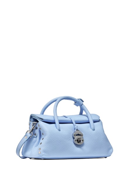 Borsa Dotta Centauro celeste small in leather 2