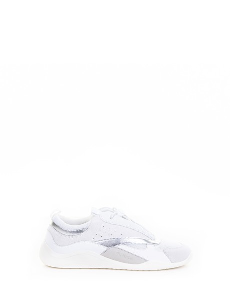 White Silver Leather Sneaker