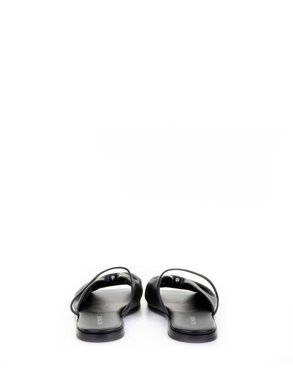 Vic Matie Black Leather Sandals