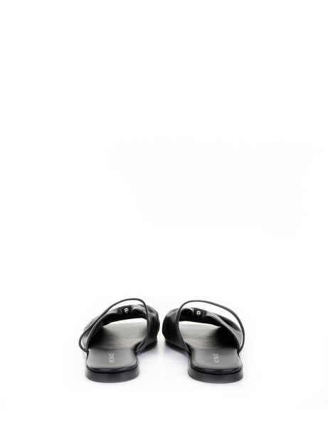 Vic Matie Black Leather Sandals