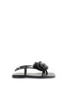 Black Flip Flop Sandals Leather Bottom