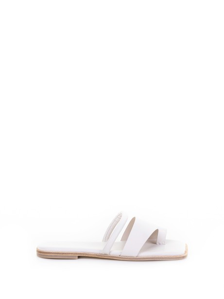 White Leather Slipper