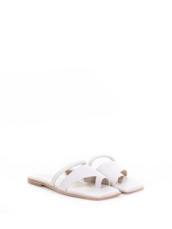 White Leather Slipper
