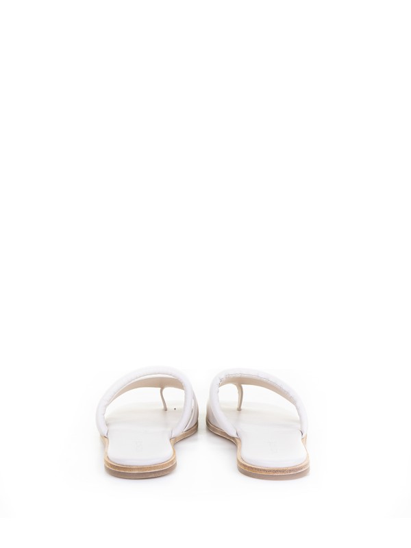 White Leather Slipper
