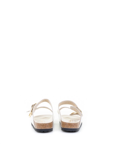 Arizona Big Buckle White Slipper