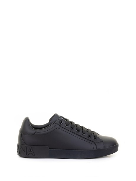 Sneaker nera in pelle