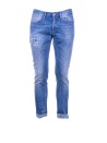 Jeans uomo in denim azzurro