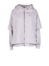 Women's Short Pearl Jacket with Zip and Hood