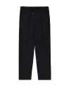 Pantalone nero uomo in lana vergine stretch