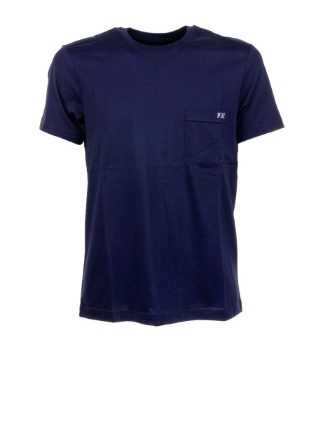 T-shirt blu con logo