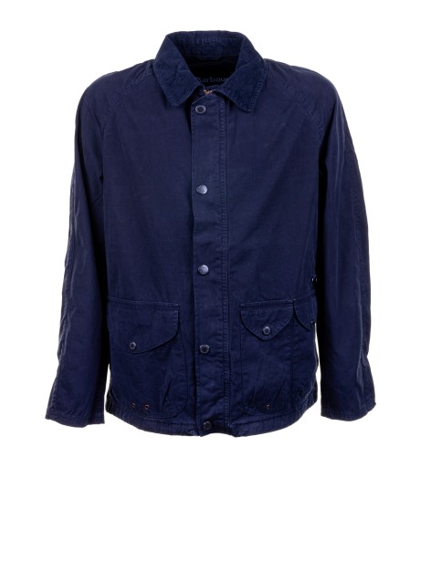 Men's Blue Button Down Collar Jacket