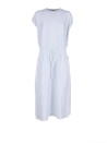 Short-sleeved dress with drawstring waist