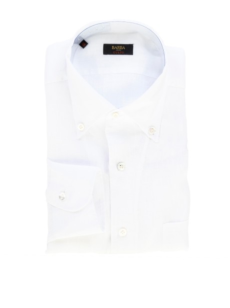 White Linen Men's Shirt