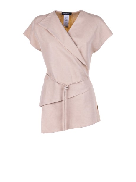Women's sand shirt with belt