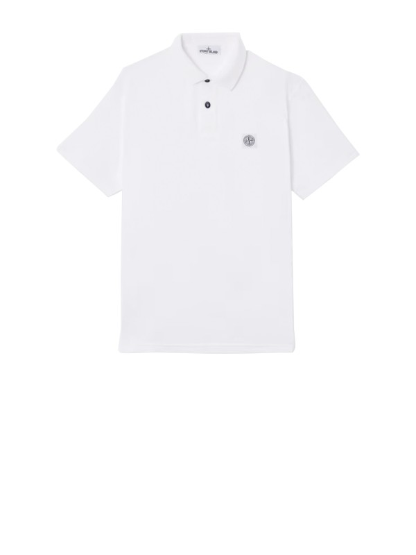 Polo bianca con logo