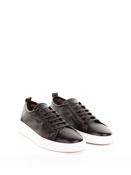 Sneaker marrone in pelle 2