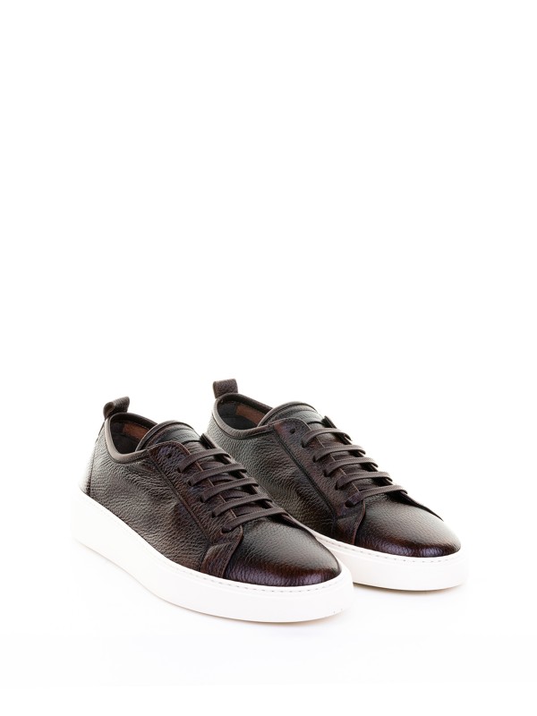 Sneaker marrone in pelle