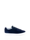 Navy blue suede slip-on sneaker