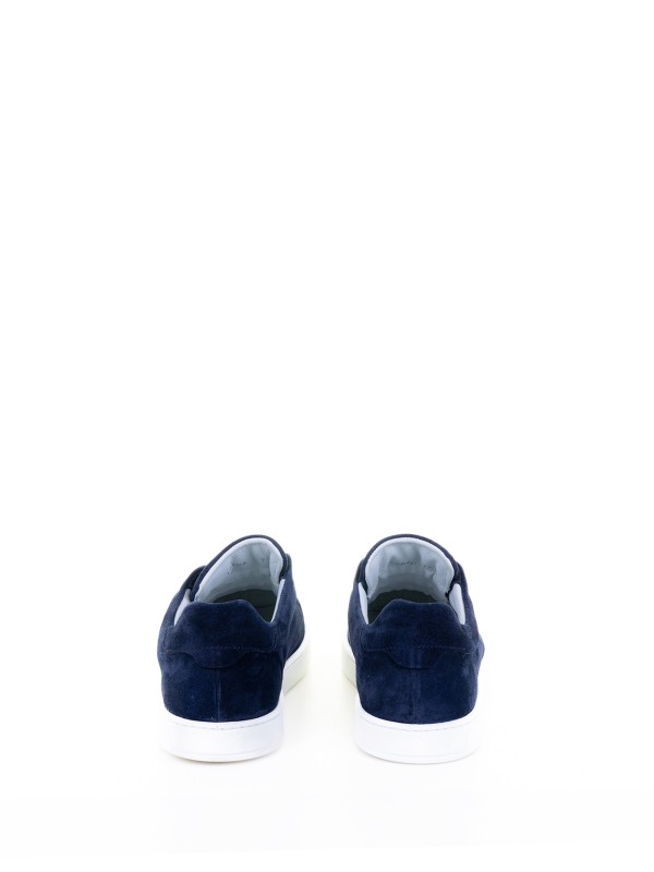 Sneaker slip on blu navy in suede