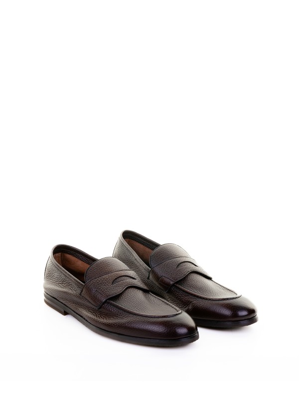 Mocassino marrone in pelle