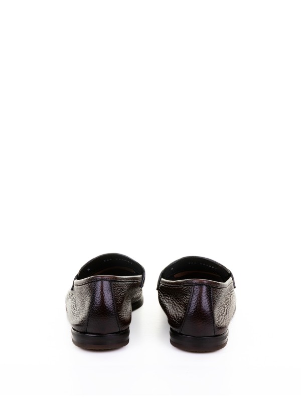 Mocassino marrone in pelle